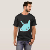 Süßer leuchtend blauer Stachelrochen T-Shirt (Vorne ganz)