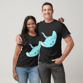 Süßer leuchtend blauer Stachelrochen T-Shirt (Unisex)