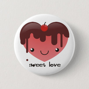 Süßer Liebe-Knopf Button