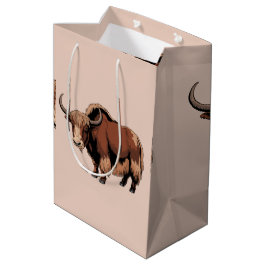 Süßer & liebenswerter brauner Yak Mittlere Geschenktüte
