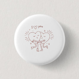 Süßer Liebesherz-Accessoire-Pin Button