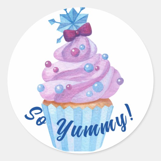 Süßer lila Bonbons Runder Aufkleber (Vorderseite)