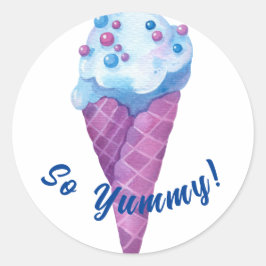 Süßer lila Bonbons Runder Aufkleber