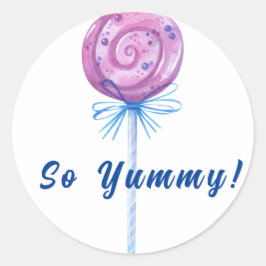 Süßer lila Bonbons Runder Aufkleber