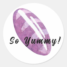 Süßer lila Bonbons Runder Aufkleber