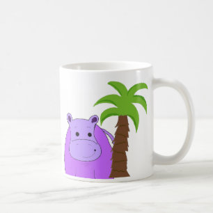 Süßer lila Flusspferd Kaffeetasse
