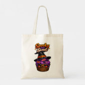 Süßer lila Kawaii-Hexen-Cupcake-Süßigkeiten-oder-S Tragetasche (Rückseite)