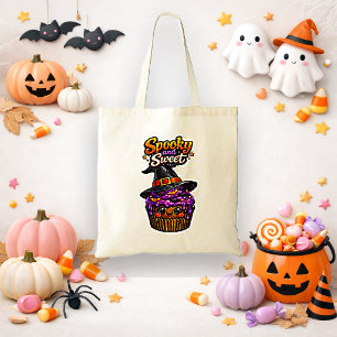 Süßer lila Kawaii-Hexen-Cupcake-Süßigkeiten-oder-S Tragetasche