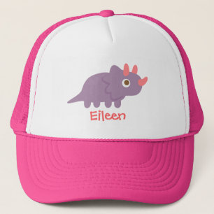 Süßer lila Triceratops-Dinosaurier für Truckerkappe