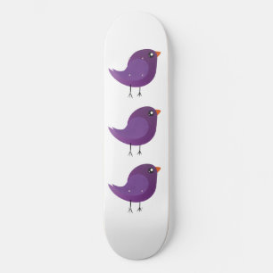 süßer lila Vogel Skateboard