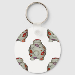 Süßer Lippenstift Schwein Schlüsselanhänger