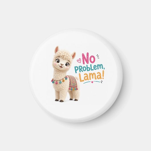 Süßer Llama-Kühlschrankmagnet Magnet (Vorne)