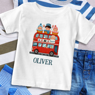 Süßer London-Doppeldeckerbus und charmante Babys Baby T-shirt