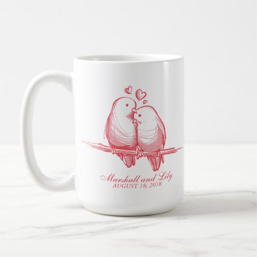 Süßer LovebirdsValentine, der klassische Tasse (Links)