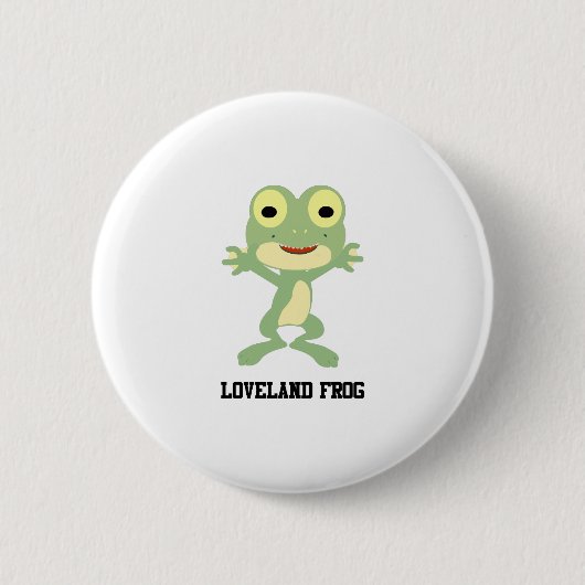 Süßer Loveland-Frosch Button (Vorderseite)
