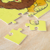 Süßer Löwe Personalisierter Name Kinder Puzzle (Seite)