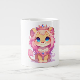 Süßer Löwenkönig [Produkt] Kawaii-Krone Tiergesche Jumbo-Tasse
