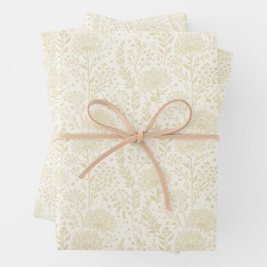 Süßer Löwenzahn Goldenes Weizen - Neutral Geschenkpapier Set (Beispiel)