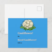 Süßer lustiger Blumenkohl Postkarte (Vorne/Hinten)