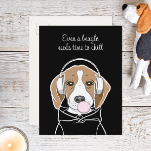 Süßer lustiger chilliger Beagle-Hundliebhaber Postkarte