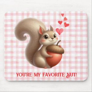 Süßer lustiger Eichhörnchen Valentinstag Mousepad