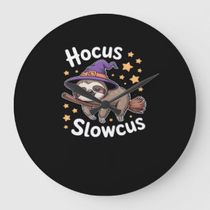 Süßer lustiger Faultier Halloween Essential T-Shir Große Wanduhr