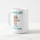 süßer lustiger Faultier Kaffeetasse (Vorderseite Links)