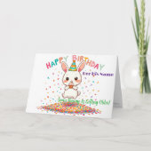 Süßer lustiger Geburtstag mit Cupcake  Karte (Vorderseite)