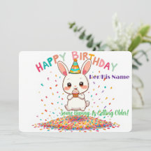 Süßer lustiger Geburtstag mit Cupcake