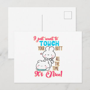 Süßer Lustiger Hase Ich Will Nur Deinen Hintern Be Postkarte