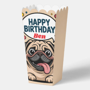 Süßer lustiger Mops-Hund Alles Gute zum Geburtstag Geschenkschachtel