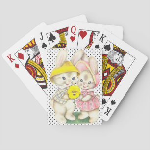 Süßer lustiger Osterhase Spielkarten