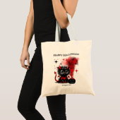 Süßer lustiger Teufel Kätzchen Halloween Streich o Tragetasche (Vorderseite (Produkt))