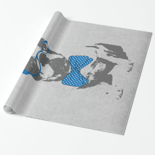 Süßer lustiger trendiger vintage Tier Französische Geschenkpapier