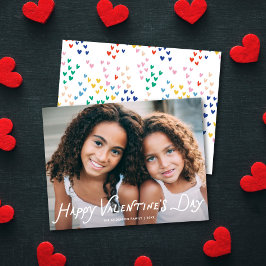 Süßer lustiger Typ Frohen Valentinstag Ein Foto Feiertagskarte