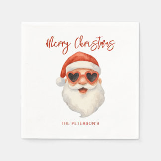 Süßer lustiger Weihnachtsmann Weihnachtsfeier Serviette