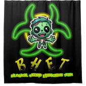 Süßer, lustiger Zombie Duschvorhang (Vorderseite)