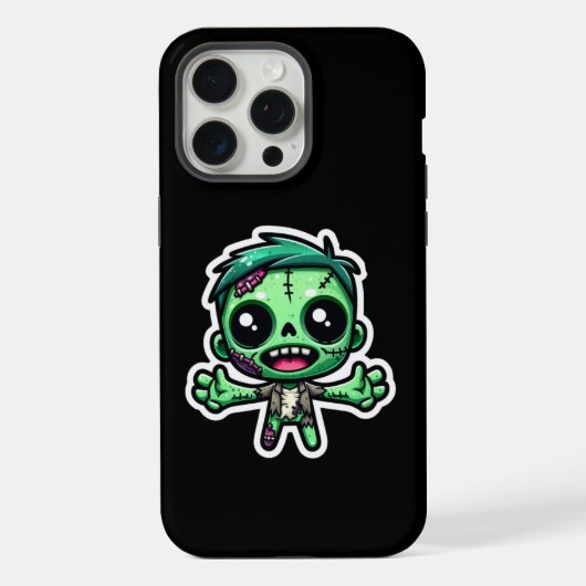 Süßer, lustiger Zombie iPhone Hülle (Rückseite)