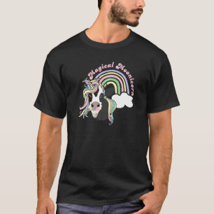 Süßer Magischer Mondhorn Männer Frauen Einhorn Kuh T-Shirt