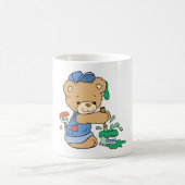 Süßer Maler-Bär Kaffeetasse (Mittel)