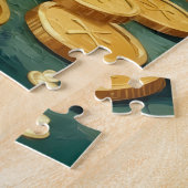 Süßer maltesischer St. Patrick’s Day Glückshund Puzzle (Seite)