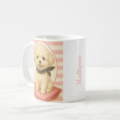 Süßer Maltipoo Kaffeetasse (Vorderseite Links)