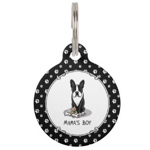 Süßer Mamas Junge Boston Terrier (schwarz) Haustiermarke
