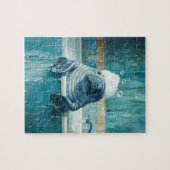Süßer Manati im Badeschaum-Puzzle Puzzle (Horizontal)