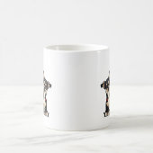 Süßer Mann und Chihuahua-Hund Cartoon-Portrait Kaf Kaffeetasse (Mittel)