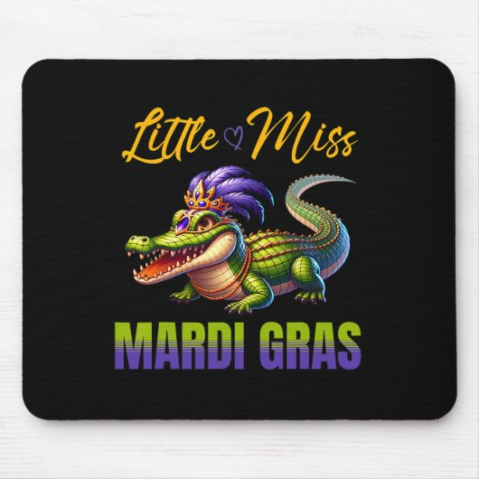 Süßer Mardi-Gras-Alligator Mardigator K Mousepad (Vorne)