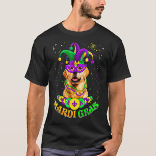 Süßer Mardi Gras Golden Retriever Hund Papa Hund M T-Shirt