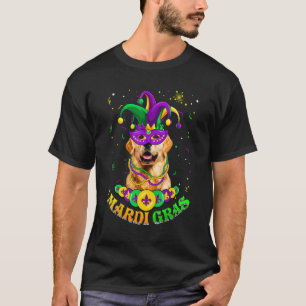 Süßer Mardi Gras Golden Retriever Hund Papa Hund M T-Shirt