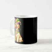 Süßer Mardi-Gras-Labradoodle-Hund  Kaffeetasse (Vorderseite Links)