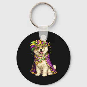 Süßer Mardi Gras themed West Highland Terrier, Wes Schlüsselanhänger